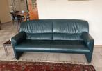 Mooie  groene 3-zits lederen bank Jori, Huis en Inrichting, Banken | Bankstellen, Gebruikt, Driepersoons, Leer, Ophalen of Verzenden