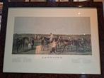 Ingelijste paardenrace print van de Derby., Antiek en Kunst, Ophalen of Verzenden