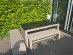 Tuintafel met 2 banken en bijpassende kussens, Tuin en Terras, Ophalen, Zo goed als nieuw, Kunststof