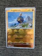 Roggenrola Pokeball White Flare, Ophalen of Verzenden, Zo goed als nieuw, Losse kaart, Foil