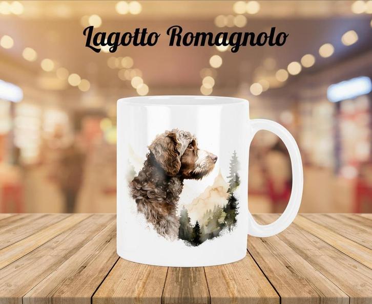 Lagotto Romagnolo profiel mok, Huis en Inrichting, Keuken | Servies, Nieuw, Kop(pen) en/of Schotel(s), Overige stijlen, Ophalen of Verzenden