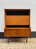 Mid-century teak secretaire uit de jaren ’60, Huis en Inrichting, Kasten | Secretaires, Lisa, Wijk 6, Vintage, Ophalen of Verzenden