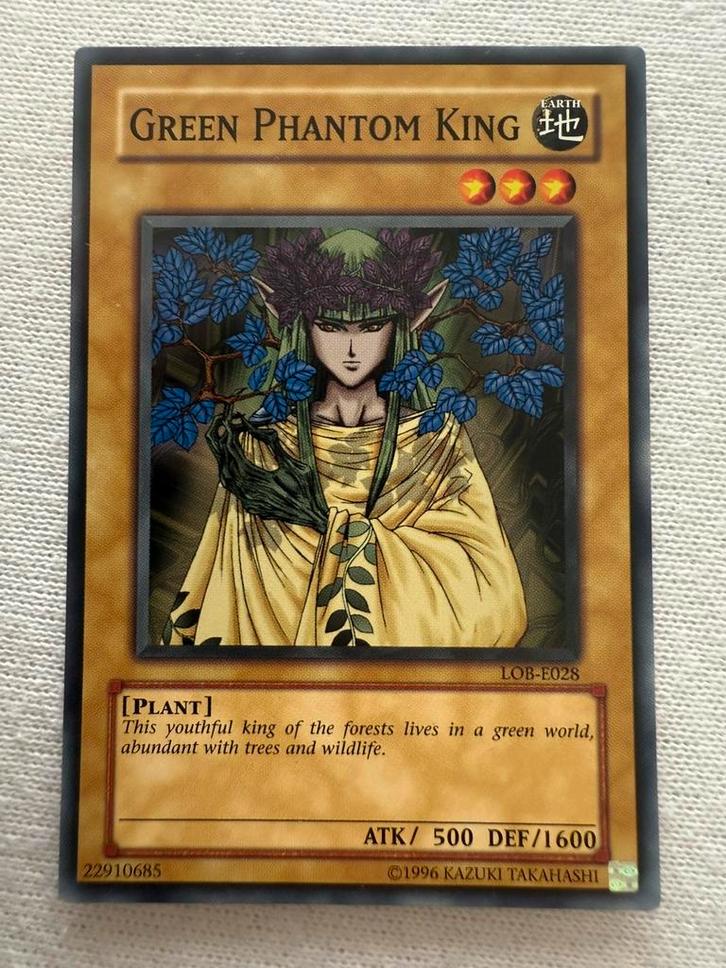 Green Phantom King yugioh, Hobby en Vrije tijd, Verzamelkaartspellen | Yu-gi-Oh!, Nieuw, Losse kaart, Ophalen of Verzenden