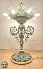 Gietijzeren Victoriaanse gietijzeren vloerlamp art nouveau, Antiek en Kunst, Antiek | Lampen, Ophalen of Verzenden