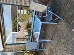 Tuintafel en 2 stoelen., Ophalen, Gebruikt, Aluminium