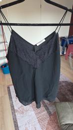 Zwart pieces hempje met kant, dubbellaags, maat L, Kleding | Dames, Tops, Zwart, Maat 42/44 (L), Ophalen of Verzenden, Zo goed als nieuw