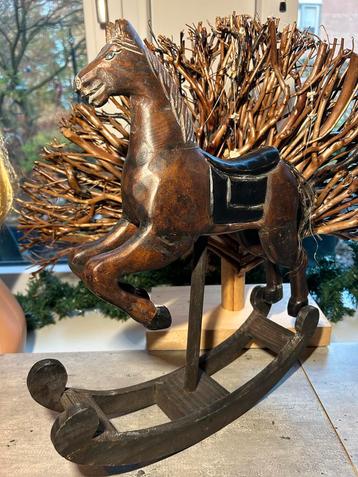 Mooi Houten Schommelpaard Kerstdecoratie beschikbaar voor biedingen