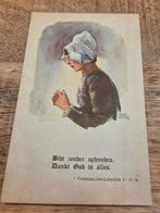 Biddend meisje in Nederlandse klederdracht, Verzenden, Voor 1920, Ongelopen, Klederdracht