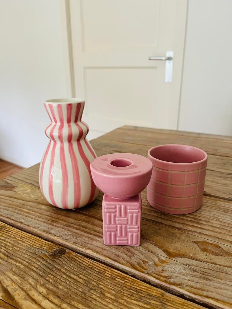 Vaas / kaarsenstandaard &k Amsterdam, Huis en Inrichting, Woonaccessoires | Vazen, Zo goed als nieuw, Overige kleuren, Minder dan 50 cm