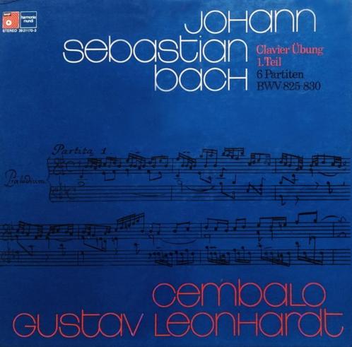 Bach Gustav Leonhardt Clavier-Ubung 1Teil 6 Partiten 3LP BOX, Cd's en Dvd's, Vinyl | Klassiek, Barok, Ophalen of Verzenden