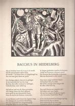 Donker, A. - Bacchus in Heidelberg Rijmprent J. Franken Pzn., Antiek en Kunst, Kunst | Etsen en Gravures, Ophalen of Verzenden