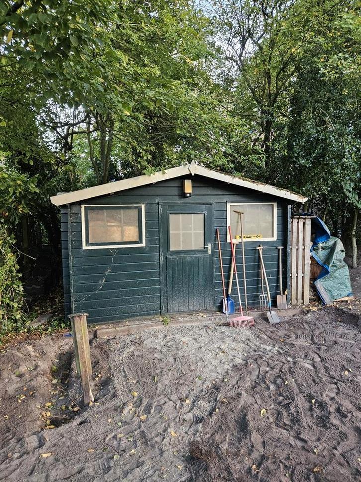 Schuurtje, zelf demonteren., Tuin en Terras, Tuinhuizen, Gebruikt, Schuur, 250 tot 500 cm, Ophalen