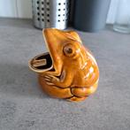 Puntgave vintage keramieken asbak-kikker, 60's., Ophalen of Verzenden, Zo goed als nieuw, Asbak