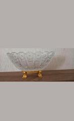 Kristallen kom op goudkleurige voet, Ophalen of Verzenden