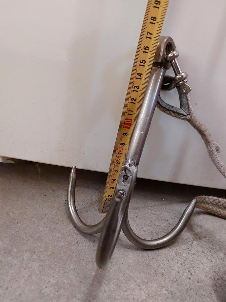 Dreganker dreg anker mini sub werp anker  rvs magneetvissen, Watersport en Boten, Accessoires en Onderhoud, Gebruikt, Ophalen of Verzenden