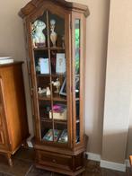 Houten vitrine kast, Huis en Inrichting, Kasten | Vitrinekasten, Ophalen, Gebruikt, 25 tot 50 cm