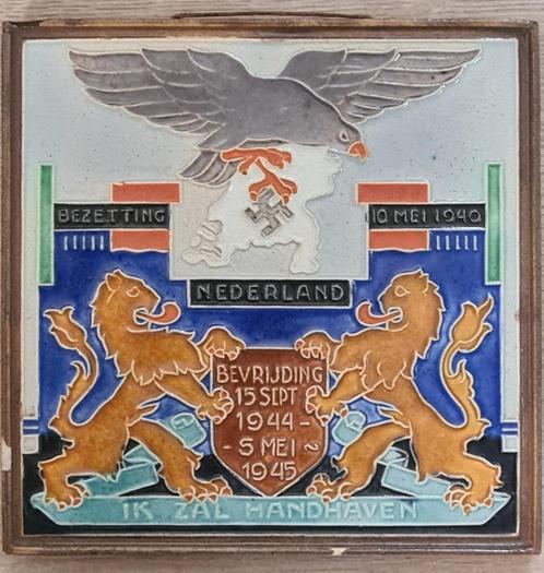 Tegel - Bezetting Nederland mei 1940 Bevrijding sept 1944, Verzamelen, Militaria | Tweede Wereldoorlog, Overige soorten, Overige typen