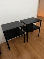 Ikea Knarrevik nachtkastjes zwart staal set van 2, Ophalen, Gebruikt, Metaal of Aluminium, Minder dan 45 cm