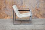 ZGANieuw witte leren Harvink Oscar design fauteuil!, Huis en Inrichting, Harvink, Harvink, Design, 75 tot 100 cm