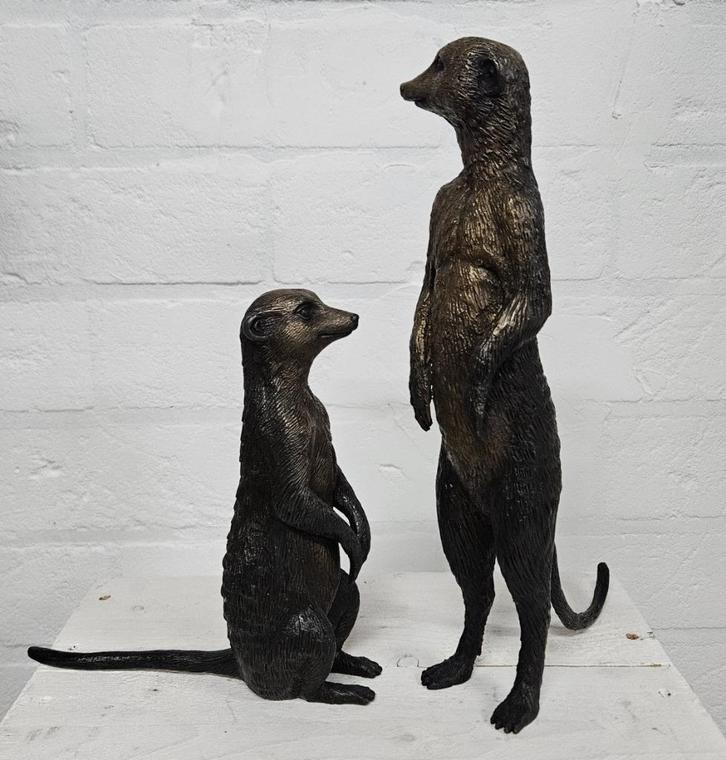 STOKSTAART / 2 STUKS/ STAAN EN ZITTEND MODEL / SETPRIJS, Verzamelen, Dierenverzamelingen, Nieuw, Beeldje of Figuurtje, Ophalen of Verzenden