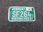 Vermont kentekenplaat motor USA Nummerplaat nummerbord Licen, Ophalen of Verzenden, Gebruikt, Auto's