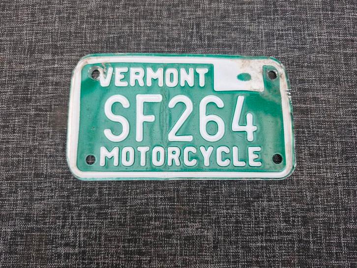 Vermont kentekenplaat motor USA Nummerplaat nummerbord Licen, Verzamelen, Automerken, Motoren en Formule 1, Gebruikt, Auto's, Ophalen of Verzenden