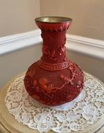 Cinnabar lak vaas vase Chinese zie foto, Antiek en Kunst, Ophalen of Verzenden