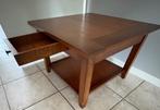 Eikenhouten salontafel 70x70 cm met laatje, Ophalen, Gebruikt, Vierkant