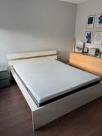 IKEA Bedframe + EMMA Matras (160x200), Ophalen, Gebruikt, Wit, Tweepersoons