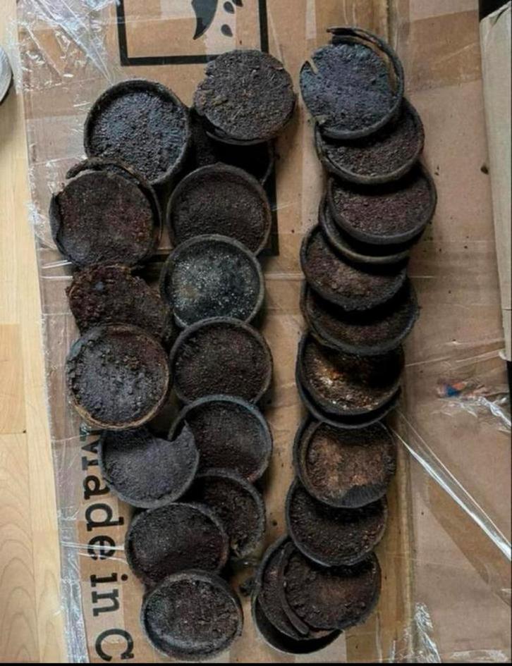 Lot bodemvondsten doppen transportkokers mortieren usa, Verzamelen, Militaria | Tweede Wereldoorlog, Ophalen of Verzenden