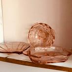 Vintage Art Deco roze persglas schalen, Antiek en Kunst, Antiek | Glas en Kristal, Verzenden
