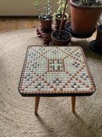 Vintage mozaïek bijzettafeltje, Ophalen, Minder dan 55 cm, Gebruikt, Vierkant