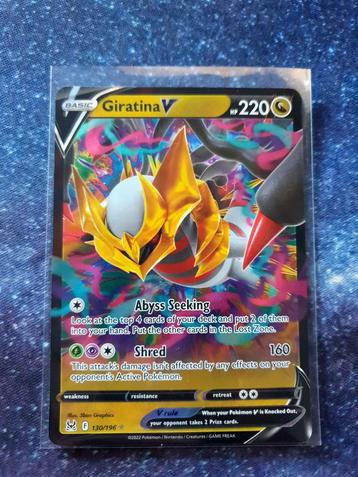 Pokémon kaart Giratina V #130 Lost Origin  beschikbaar voor biedingen