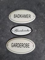 3 mooie Emaille Bordjes, Ophalen of Verzenden