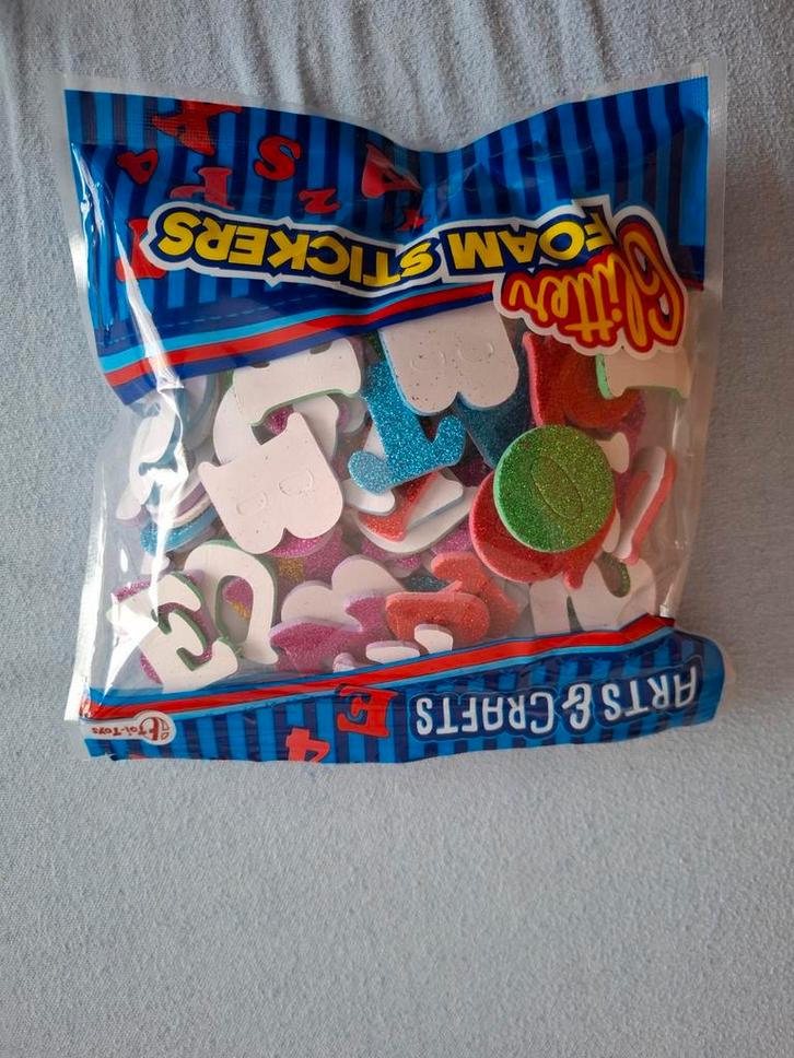 Foam Glitter Letters - Knutselmateriaal, Hobby en Vrije tijd, Knutselen, Nieuw, Materiaal, Ophalen of Verzenden