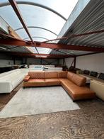 Cognac kleur leren hoekbank bank bankstel Z.G.A.N., 2871sk, 125 cm of meer, Mariansoliak8@gmail.com, Ophalen of Verzenden