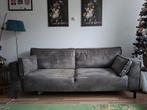 Grijze Driezitsbank van Suède, Huis en Inrichting, Banken | Bankstellen, Zie foto, Gebruikt, Verzenden, Driepersoons