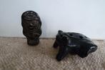 Zwarte aardewerk beeldjes, Peru, circa 1970, 2st, Antiek en Kunst, Ophalen of Verzenden