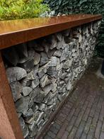 Cortenstaal houtopslag 200 x 40 x 100, Tuin en Terras, Haardhout, Minder dan 3 m³, Ophalen of Verzenden, Blokken