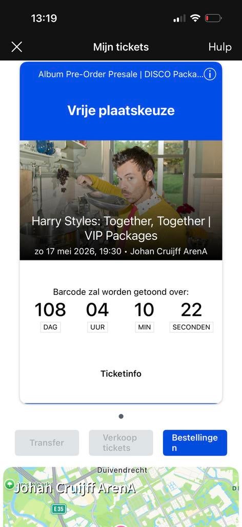 Harry styles concert VIP staplaats, Tickets en Kaartjes, Eén persoon, Kortingskaart