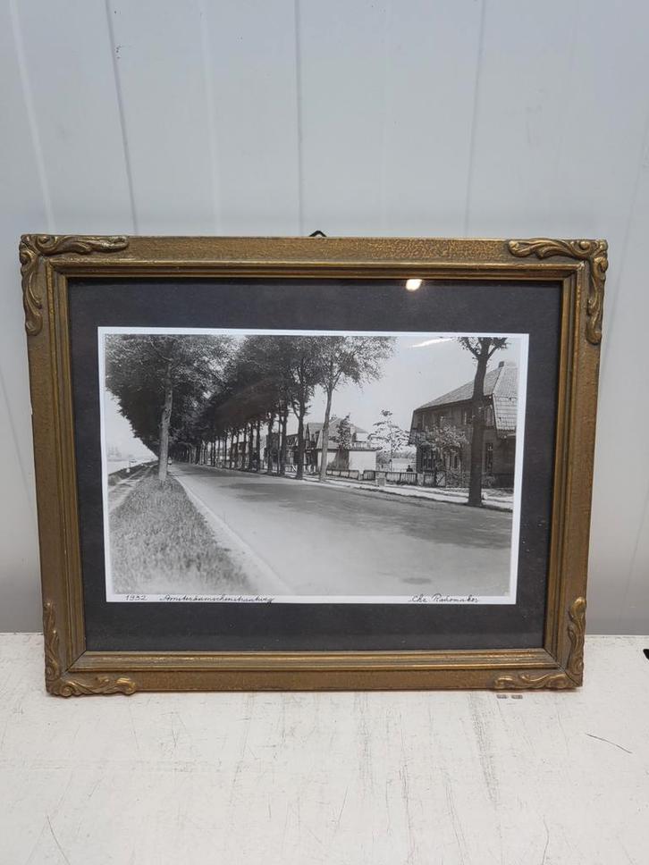 Oude foto in lijst - Amsterdamschenstraatweg 1932, Antiek en Kunst, Kunst | Tekeningen en Foto's, Ophalen of Verzenden