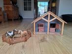 Z.G.A.N: Schleich paarden stal met 2 mooie schleich paarden, Verzamelen, Ophalen of Verzenden, Zo goed als nieuw