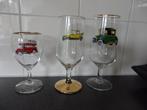 Bierglas wijnglas oldtimer Ford Rolls royce motor bus 1905, Ophalen of Verzenden, Zo goed als nieuw, Bierglas