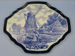 Plaquette Delfts blauw Boch Belgium landschap met molen, Antiek en Kunst, Ophalen of Verzenden