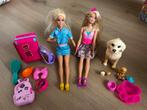 Barbie: 2stuks, hond en reiskoffer, Kinderen en Baby's, Speelgoed | Poppen, Ophalen, Zo goed als nieuw, Barbie