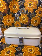 Mooie vintage/ retro lichtgele/ creme emaille broodtrommel, Antiek en Kunst, Antiek | Emaille, Ophalen of Verzenden