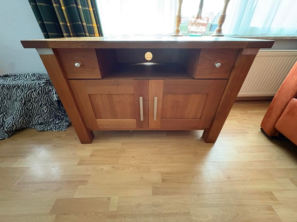 Eiken dressoir - 110x48x73 cm, Ophalen, Gebruikt, 100 tot 150 cm, Eikenhout