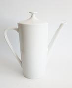 Zgst Prachtige theepot wit hoog stijlvol strak model, Ophalen of Verzenden