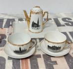 Servies wit-goud Wenen, Oostenrijk theepot dienblad theeset, Antiek en Kunst, Antiek | Servies los, Ophalen of Verzenden