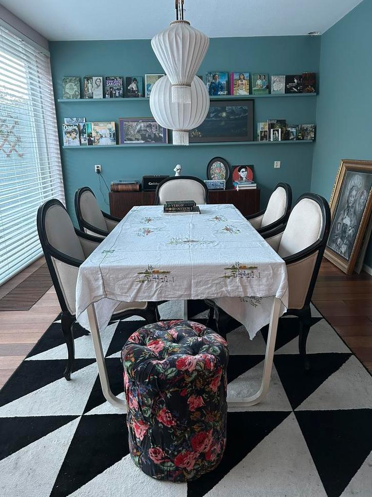 Vijf klassieke eetkamerstoelen, Huis en Inrichting, Stoelen, Gebruikt, Vijf, Zes of meer stoelen, Overige kleuren, Ophalen